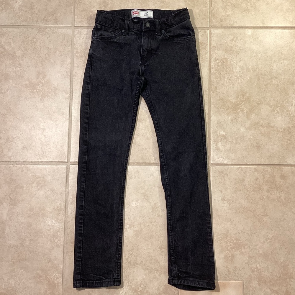 511 Jeans Boys 12 Regular Black Denim